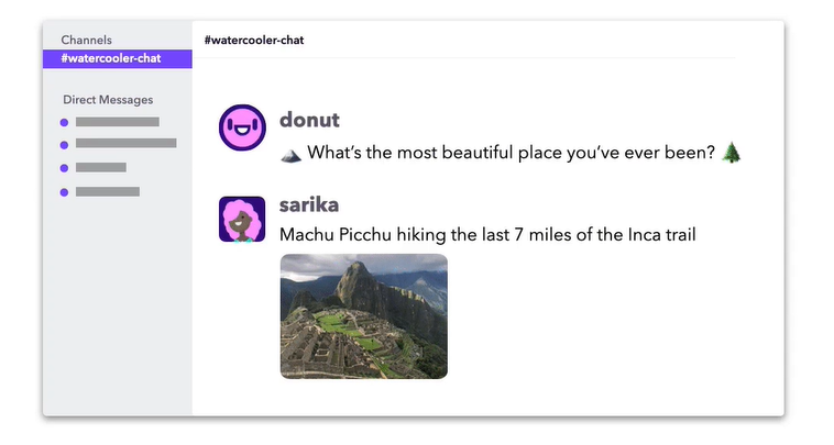 모르는 직장 동료와 수다 떠는 플랫폼