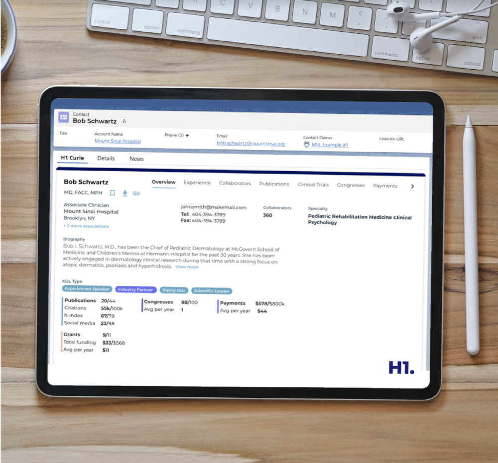 의료 종사자를 위한 링크드인? H1