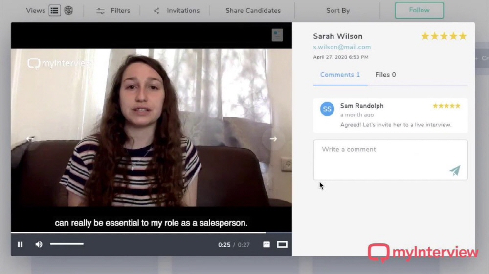 AI 이용한 동영상 기반 채용 플랫폼 스타트업