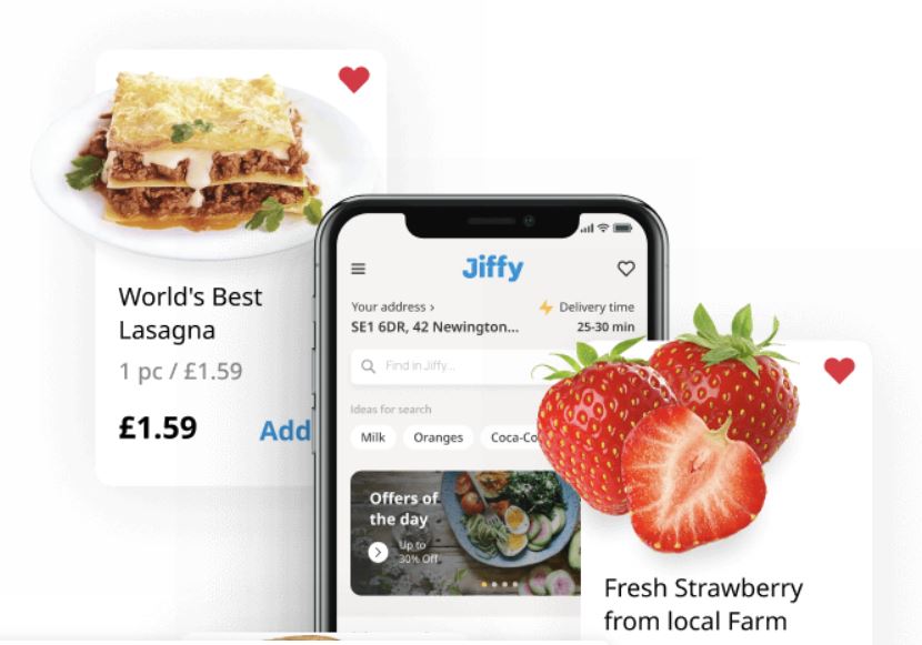 15분내 식료품 배달해주는 슈퍼마켓