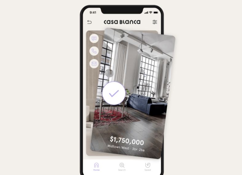데이팅 앱 방식으로 집 찾는 부동산 중개 앱