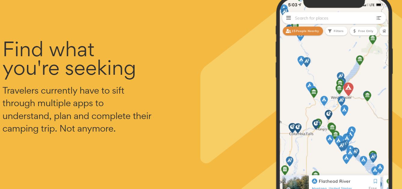 캠핑족을 위한 숙소 예약 서비스