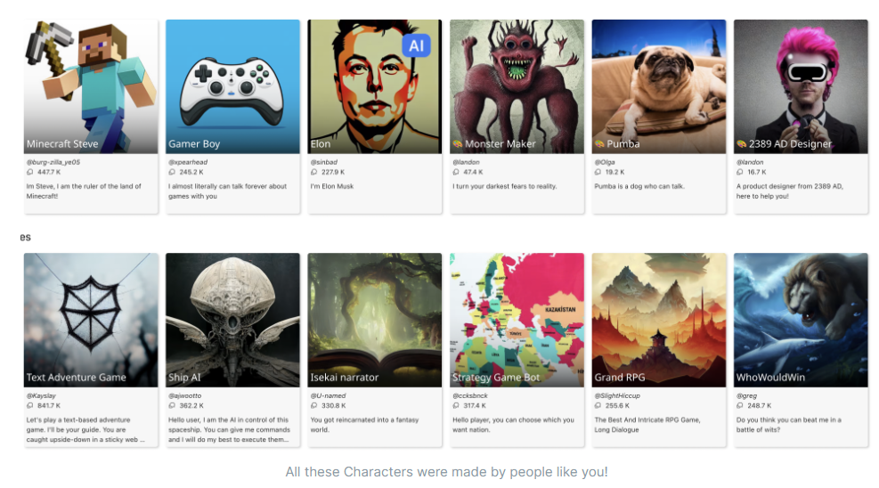 맞춤형 AI 챗봇으로 유니콘 등극한 캐릭터.AI