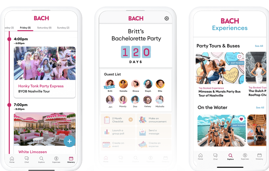 처녀파티를 위한 그룹 여행 앱